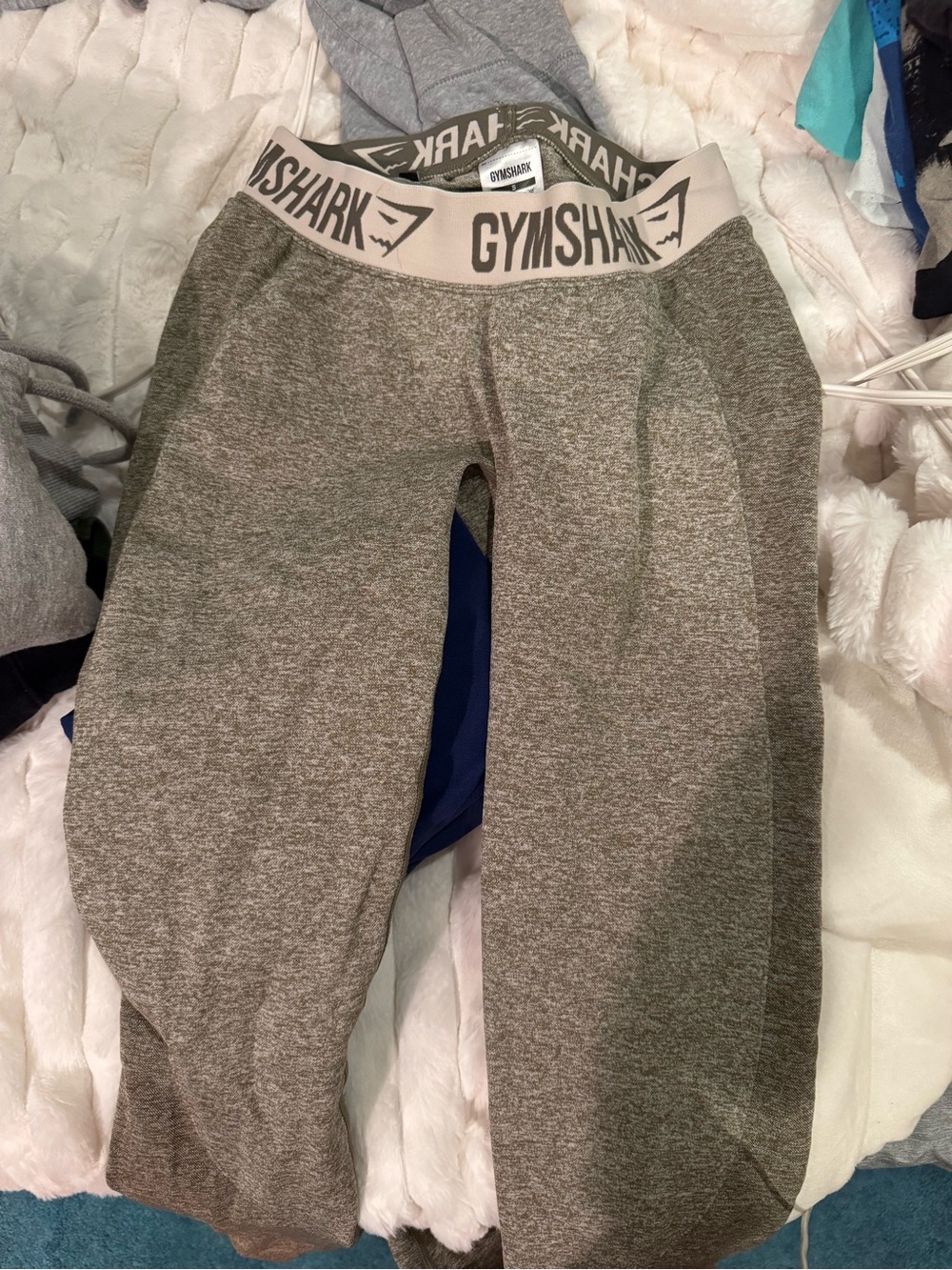 Gymshark Grey Performance Leggings with Branded Waist